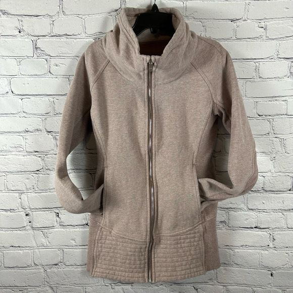 lululemon athletica Jackets & Blazers - Lululemon Radiant II Jacket Full Zip Cotton Fleece Heathered Spanish Oak 6